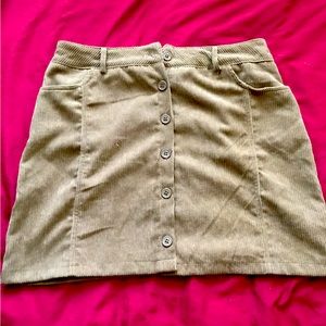 Corduroy brunt brown skirt size medium